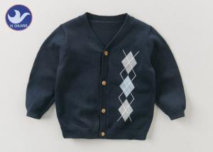 China Diamond Boys Cardigan Sweaters Clothing , Soft Boys Cardigan Knitting Pattern on sale