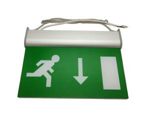 Wholesale 3 Hours Rechargeable Battery Operated Double Sided Emergency Exit Sign from china suppliers