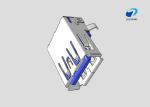 3.0MM USB A TYPE 9PIN FEMALE 90 ° Gold-Plated BLUE