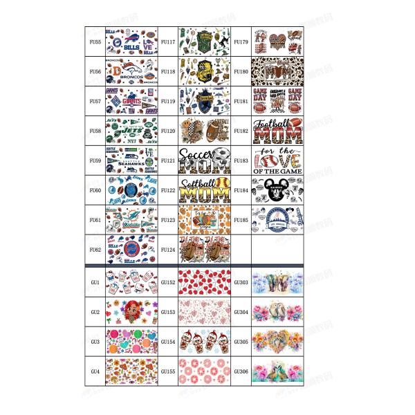 16OZ Sticker UV DTF Cup Wraps Fade Resistant Heat Resistant