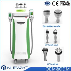 Wholesale CEFDA approved Nubway promotion Crolipo fat freeze cavitation slimming machine with 5 cryolipolysis weight loss handles from china suppliers