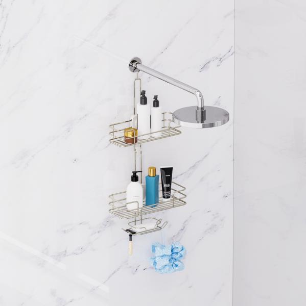 adjustable Shower Caddy Hanging Bathroom Showerhead Rack Organizer Shower Shelf