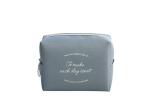 High Density PU Coating Travel Cosmetic Bags Plain Rectangle Water Resistant