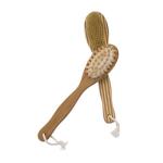Oval Massager Head Bristle Bath Brush , Long Handle Shower Brush