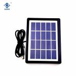 ZW-1.2W-5V Plastic Frame Solar Mobile Charger 1.2W 5V Hot Sale Glass Laminated