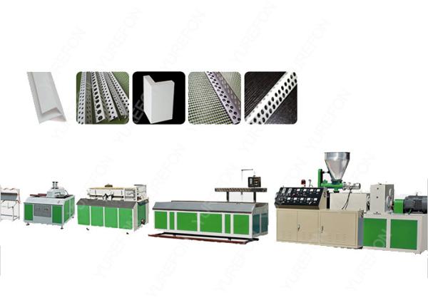 Conical Twin Screw PVC Profile Extrusion Line , Stainless Steel Plastic Corner