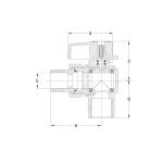 Gas Threaded Forged Brass Ball Valve Male X Feale M1/2" X F1/2"