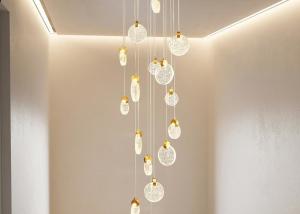 Wholesale Height 2m Postmodern Rotating Stair 265V Crystal Glass Ceiling Lights from china suppliers