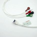Compatible Mortara H3 Holter Recorder ECG Cable Leadwires 5 Leads Snap AHA