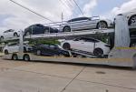 2 Axles Transport Tractor Towing Double Deck Car Carrier Trailer For Carrying 6