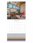 2022 Print Table Calendar Spiral Binding Silver / Golden Hot Stamping