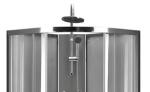 Circle Quadrant Shower Cabin with White acrylic tray 850*850*2250cm