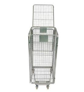 Wholesale Zinc Plated Lockable Storage Cage , Wire Mesh Security Cage With Top Lip from china suppliers