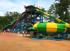 Wholesale Space Bowl Slide Multi Colored Fiberglass Large Water Slide For 2 People from china suppliers