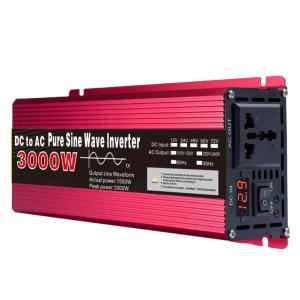 Wholesale 1600w/2200w/3000w Pure Sine Inverter Sine Wave DC 12v24V Led Screen Is Suitable For AC 220v Solar Energy Converter from china suppliers