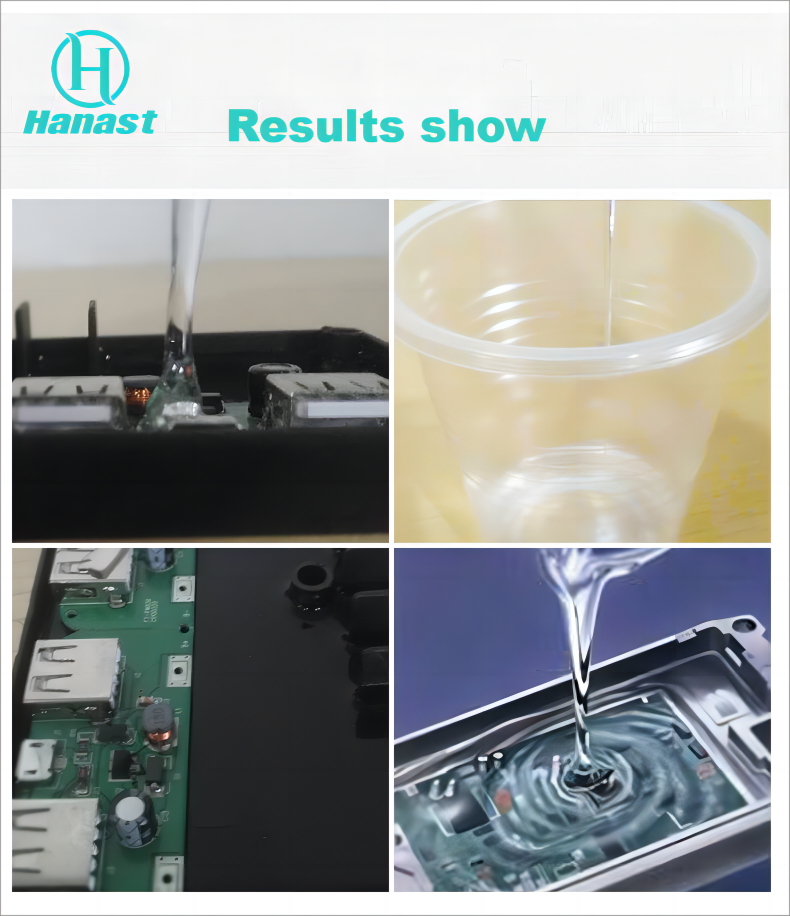 Clear Potting Epoxy Ab Glue Epoxy Potting Material High Hardness 80 Shore Waterproof Potting Adhesive For Circuit Board Power Module Transformer