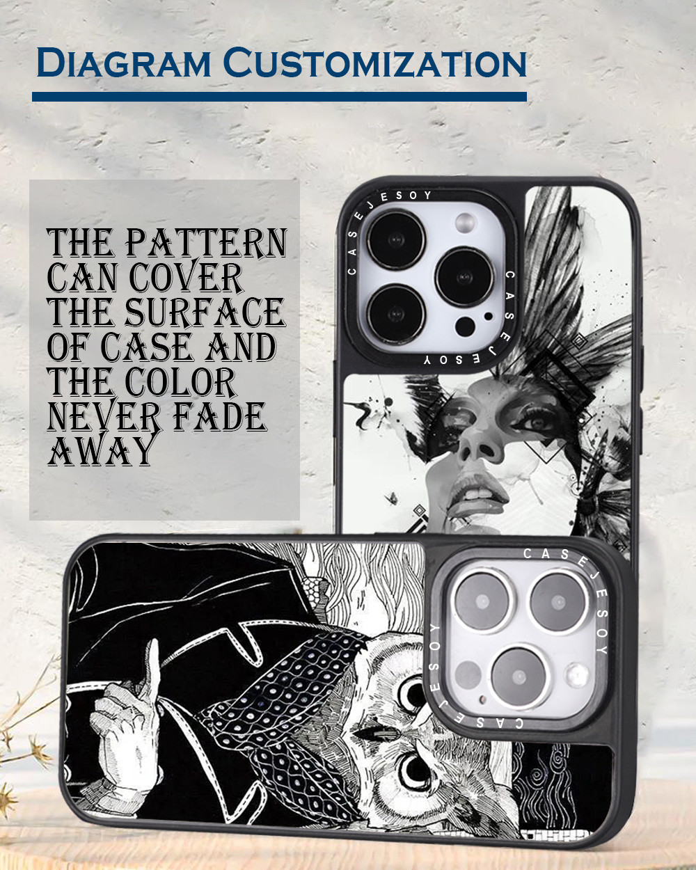 Custom Tpu Pc Mirror Plate Uv Print Mobile Phone Cases For IPhone Samsung