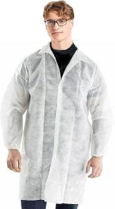 Wholesale White Durable Disposable Lab Coats for Women and Men Accessories Label Small-4XL from china suppliers