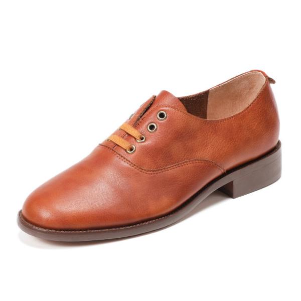 HZM032 Cowhide Women'S Single Shoes Autumn And Winter New British Style Women'S