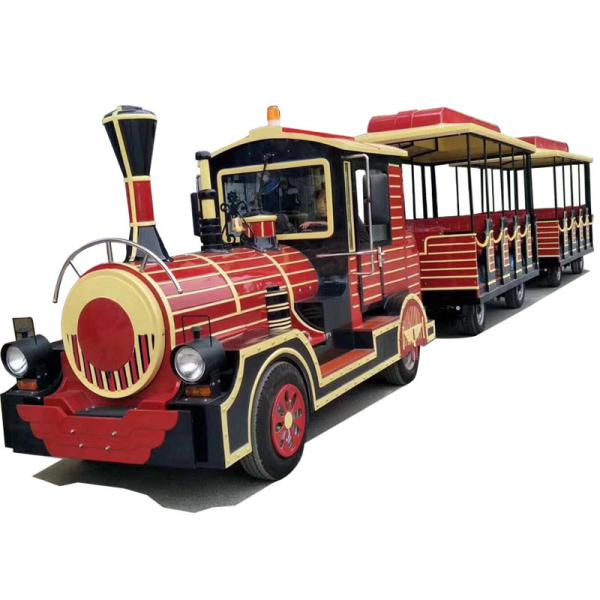 16 Persons Tourist Train Rides Mini Express Trackless Train 18km/H Steering
