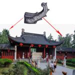 Chinese Type Clay Handmade Antique Roof Curved Tiles Unglazed