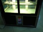 White / Black Back Sliding Door Commercial Cake Display Freezer Showcase