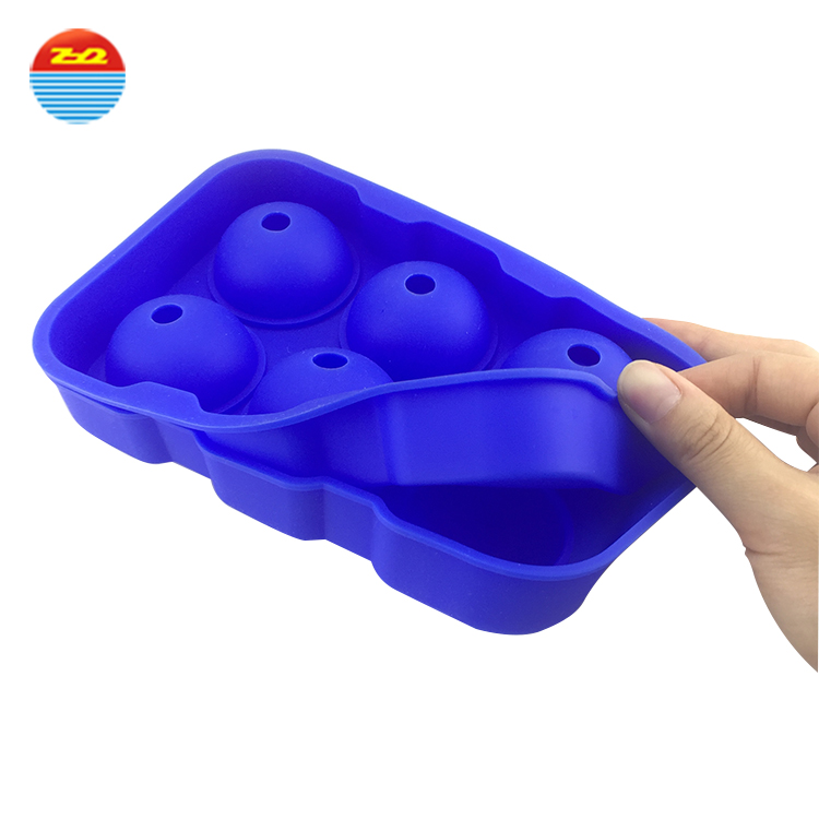 Novelty round ball easy release shaped non plastic large wholesale make your own custom personalized silicone ice cube tray mold