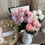 7-head Corolla simulation rose, fake flower bouquet, silk flower, artificial