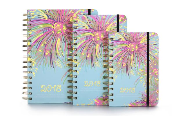 310g A5 Notebook Organizer 120GSM Personal Planner Book Gold Foils Wire Coil