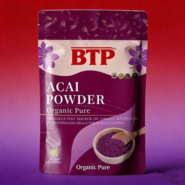 Custom Printed Moisture Proof Stand up Resealable PE Plastic Pouches Zipper Top Custom Logo for Organic Moringa Powder Packaging