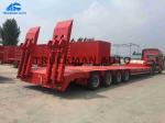 Heavy Duty Flatbed Low Bed Semi Trailer 4 Axles Extra Durability Designed