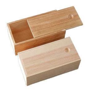 Wholesale OEM Sliding Lidded Pine Wood Storage Box Decorative Wooden Boxes For Gifts from china suppliers