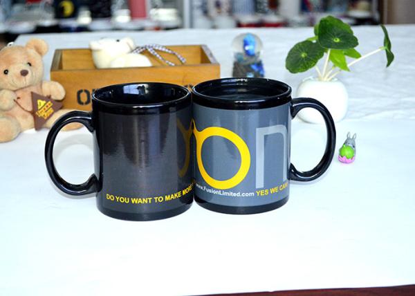 Fashion Ceramic Printed Magic Coffee Mug , Color Changing Heat Sensitive Mug