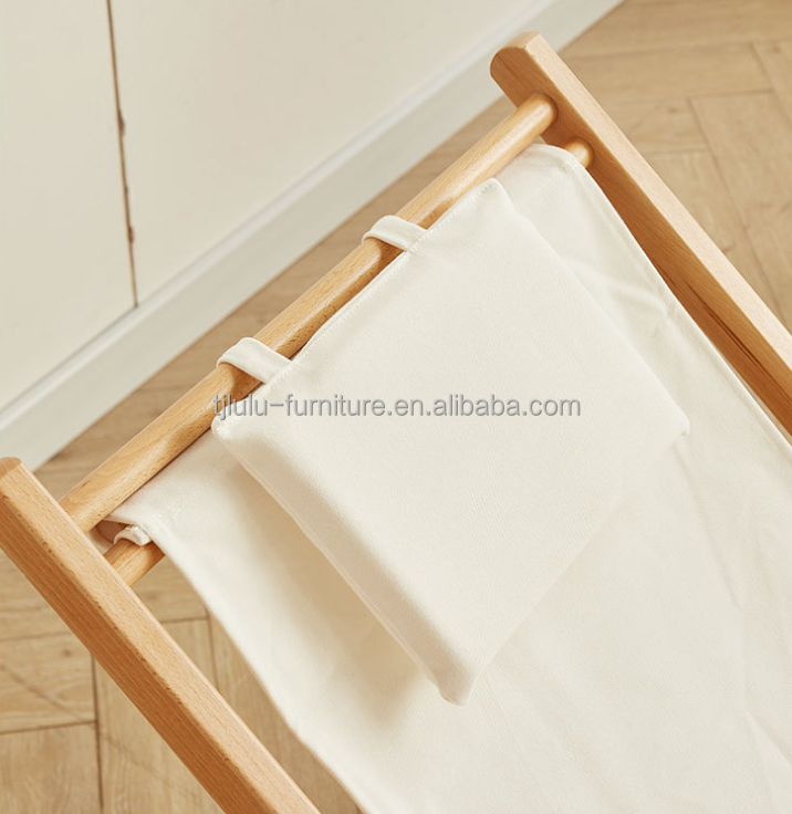 Modern Wood Fabric Folding Sofa Chair Nordic Style Living Room Furniture with Customized Color and Nitrolacquer Finish
