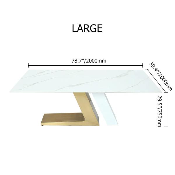 Modern Light Luxury Sintered Stone Multifunctional Dining Table Chair Simple