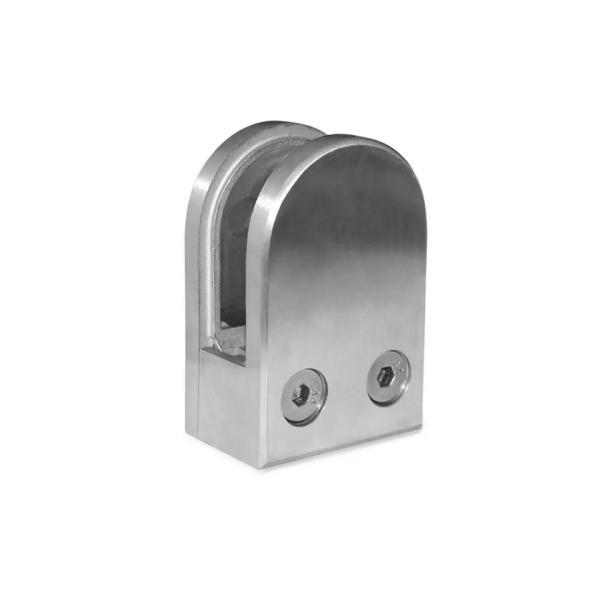 Balustrade Deck Railing Glass Holder Stainless Steel 316 D Shape Flat Base Satin