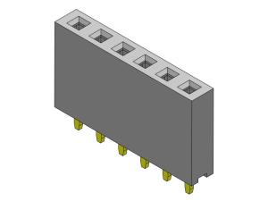 Wholesale 2.54mm Single Row Dip Female Header Connectors 1*2PIN To 1*40PIN H=8.50mm from china suppliers