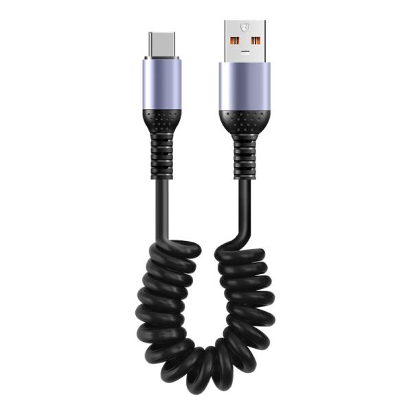 0.3M Black Color 100W Type-C Cable Fast 6A Charging USB-C for Phone Data Transfer