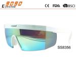 Cool man outdoor cycling sunglasses,mirrored lens sports sunglasses with blue