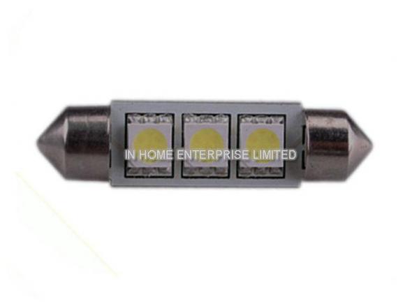 Quality 41MM Festoon 12V 3 LED License Plate Light Bulb Replacement 5050 SMD 360 Degree for sale