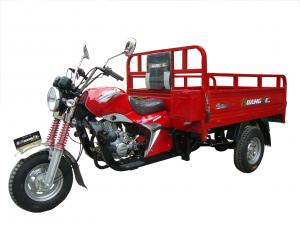 China Motorized Fuel 3 Wheel Cargo Motorcycle , 150CC Cargo Tricycle With Glass Headlight on sale