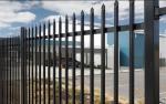 black powder coated tubular galvanized steel fence 1.2m*2.35m rail 45shs tube