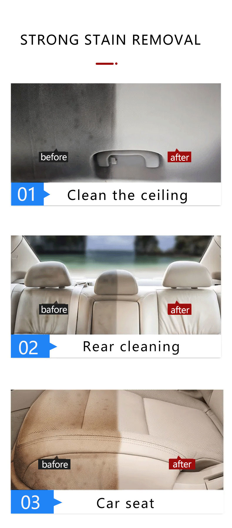 Eco Friendly Upholstery Car Interior Cleaner TPP TKPP Cleaning Agents 500ml
