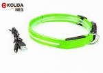 USB Waterproof Rechargeable LED Pet Collar Leashs , Width 2.5cm