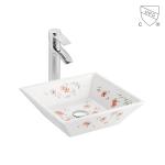 Self-Cleaning Square Vessel White Bathroom Sink Table Wash Face Basin