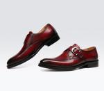 Oxford Genuine Leather Dress Shoes / Mens Monk Strap Shoes With 3cm Heel