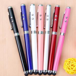 Wholesale 4IN 1 LED Light metal pen ,Touch srceen phone metal pen ，laser light pen, metal ball pen from china suppliers