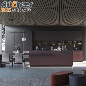 Wholesale Particleboard Islands Modular Kitchen Cabinets for Container Villa House in Bodex Color from china suppliers