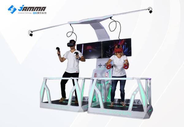 Thrill Virtual Reality Platform / 2 Players Immersive 9D VR Station For Adults