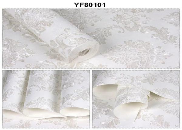 Pasted 0.53*10M Self Adhesive Wallpaper Nonwoven Wallcoverings With Foam